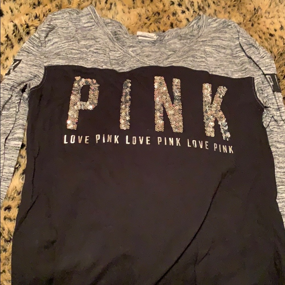 pink long sleeve top